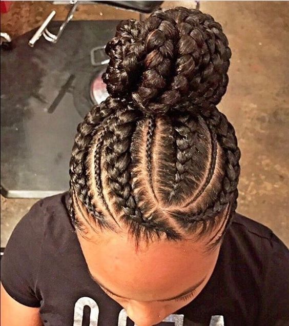Beautiful Ghana Braids 1 | Curly Hairstyles | Pinterest | Ghana Throughout 2018 Ghana Braids Bun Hairstyles (View 11 of 15)