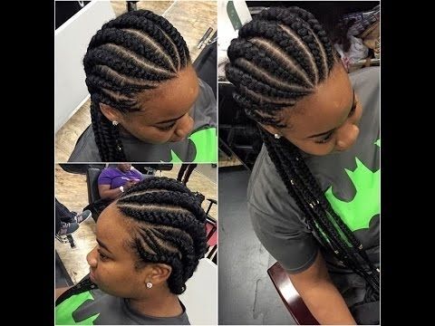 Beautiful Ghana Weaving Hairstyles 2017 For Natural Hair – Youtube Throughout 2018 Cornrows Hairstyles With Weave (Photo 4 of 15)