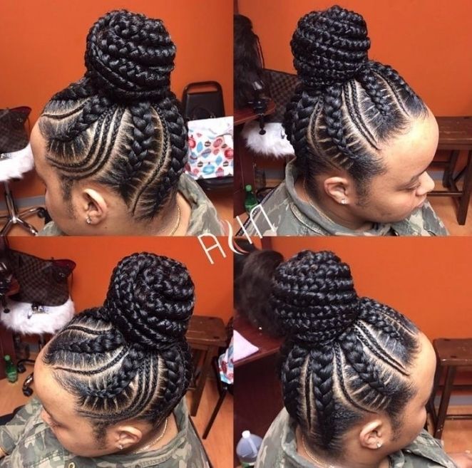 Best 25 Braided Bun Black Hair Ideas On Pinterest Bun Including With Inside Newest African American Braided Bun Hairstyles (View 13 of 15)