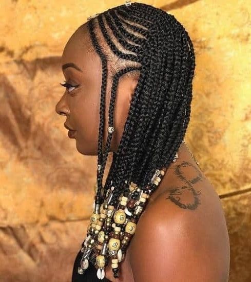 Best Kenyan Braids Hairstyles: 20 Striking Ideas For 2018 With Regard To Most Popular Dynamic Side Swept Cornrows Hairstyles (View 9 of 15)