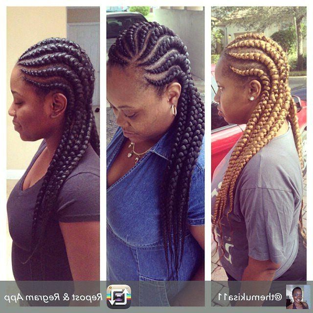 Big Braids Going Back Big Cornrow Braids – Livingngrace With Recent Cornrows Hairstyles Going Back (Photo 6 of 15)