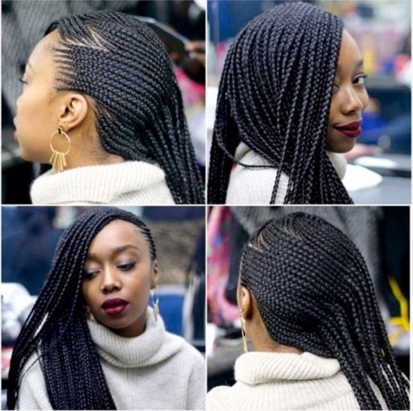 Black Braided Hairstyles 2017 – Big, Small, African, 2 And 4 With Regard To Newest Cornrows Side Hairstyles (Photo 2 of 15)
