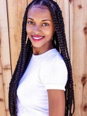 Black Braided Hairstyles 2018 – Big, Small, African, 2 And 4 Cornrows Regarding Latest Cornrows Hairstyles That Cover Forehead (View 6 of 15)