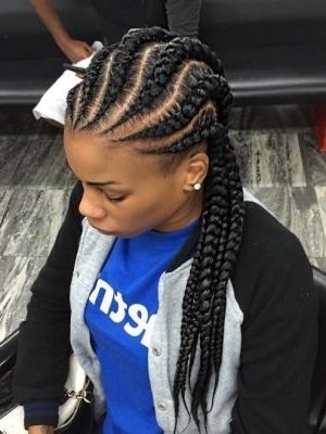 Black Braided Hairstyles 2018 – Big, Small, African, 2 And 4 Cornrows Within Most Current Big Cornrows Hairstyles (View 12 of 15)
