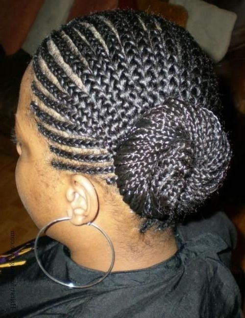 Black Braided Hairstyles With Bun: There Are A Million Of Braided With Most Current Braided Hairstyles Into A Bun (View 14 of 15)