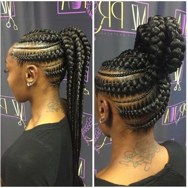 Black Updo Hairstyles, Check This Updo Hairstyles For Black Women With Regard To Most Current Cornrows Upstyle Hairstyles (Photo 11 of 15)