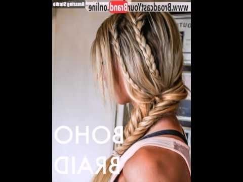 Bohemian Side Braid – Youtube Throughout Latest Bohemian Side Braid Hairstyles (View 13 of 15)