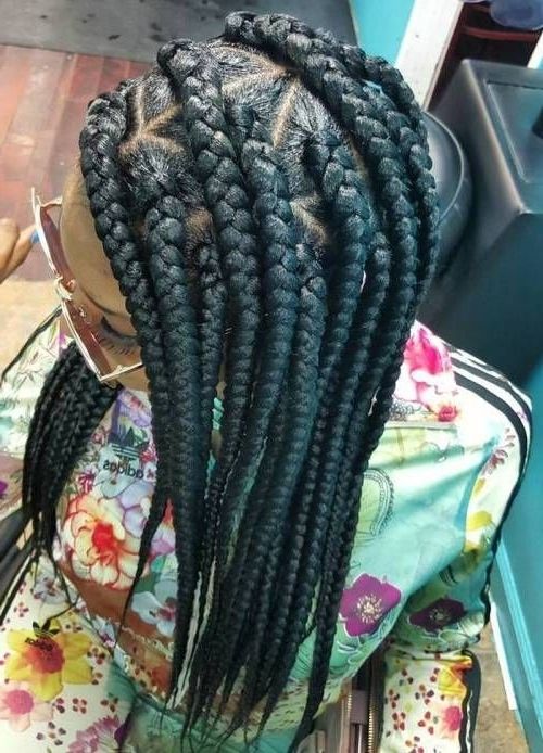 Bold Triangle Parted Box Braids | Women's Hairstyles | Pinterest Inside 2018 Bold Triangle Parted Box Braids (Photo 1 of 15)