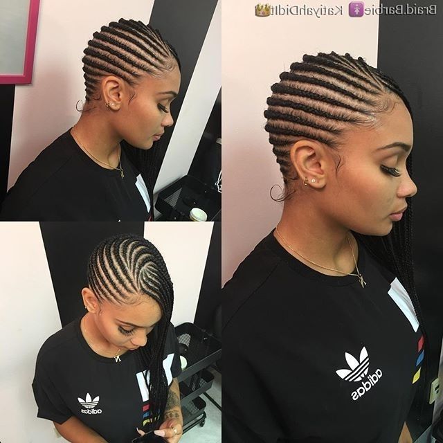 Braid.barbie | Lemonade Braids On The Beautiful @_inkedsunshine With Most Recent Side Cornrows Hairstyles (Photo 3 of 15)