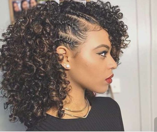 Braid Hairstyles Curly Hair 54 Nice Cute Curly Hairstyles For Medium Within Most Current Braided Hairstyles With Curly Hair (Photo 6 of 15)