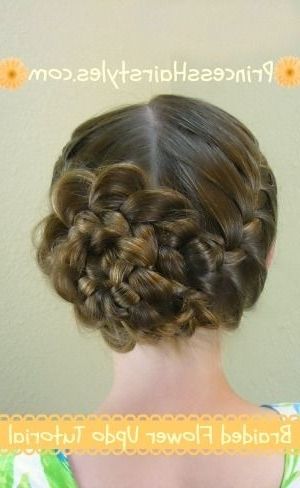 Braided Flower Updo, Easter Hairstyles | Pinterest | Rose Hair In Most Up To Date Easter Braid Hairstyles (View 3 of 15)