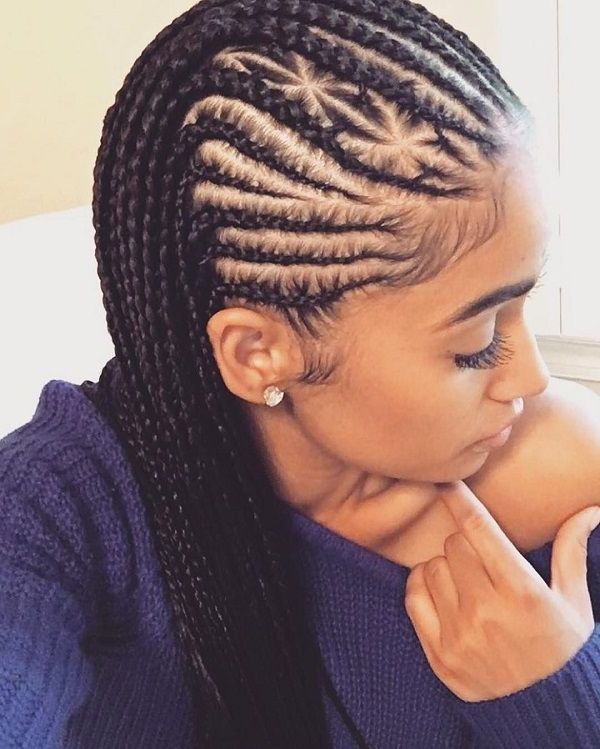 Braided Hairstyle For African American Women … | Braids | Pinte… With Most Current Cornrow Hairstyles For Long Hair (Photo 6 of 15)