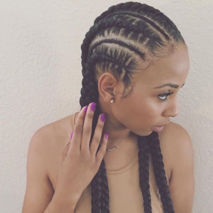 Braided Hairstyle Ideas & Inspiration For Black Women | Hairstyle Guru Inside Current Straight Back Braided Hairstyles (Photo 10 of 15)