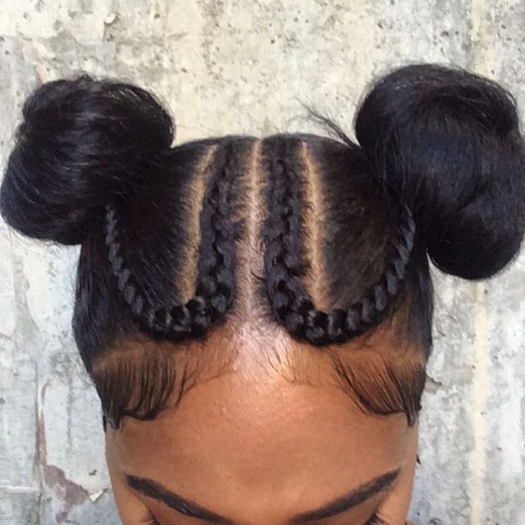 Braided Hairstyle Ideas & Inspiration For Black Women | Hairstyle Guru With Regard To Most Recent Braided Hairstyles Into A Bun (Photo 11 of 15)