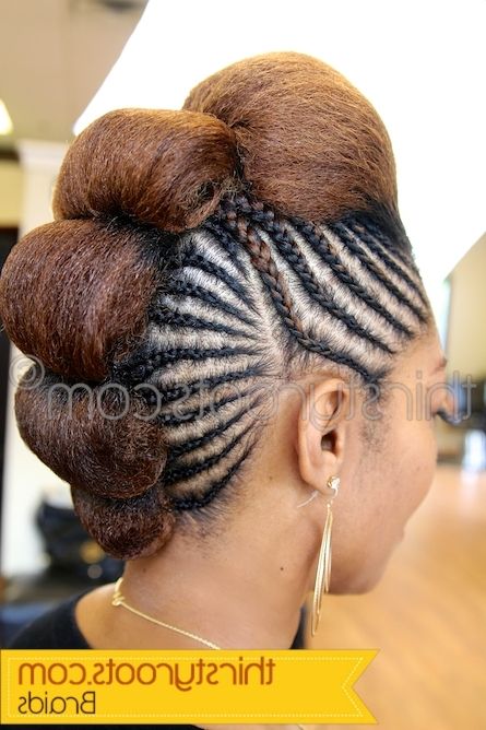 Braided Hairstyles Black Hair For Most Recently Braided Hairstyles With Real Hair (View 11 of 15)