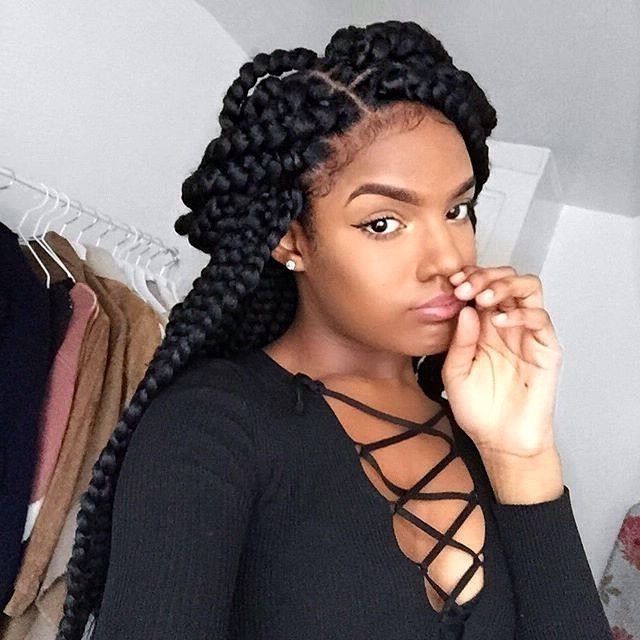 Featured Photo of  Best 15+ of Long Chunky Black Braids Hairstyles