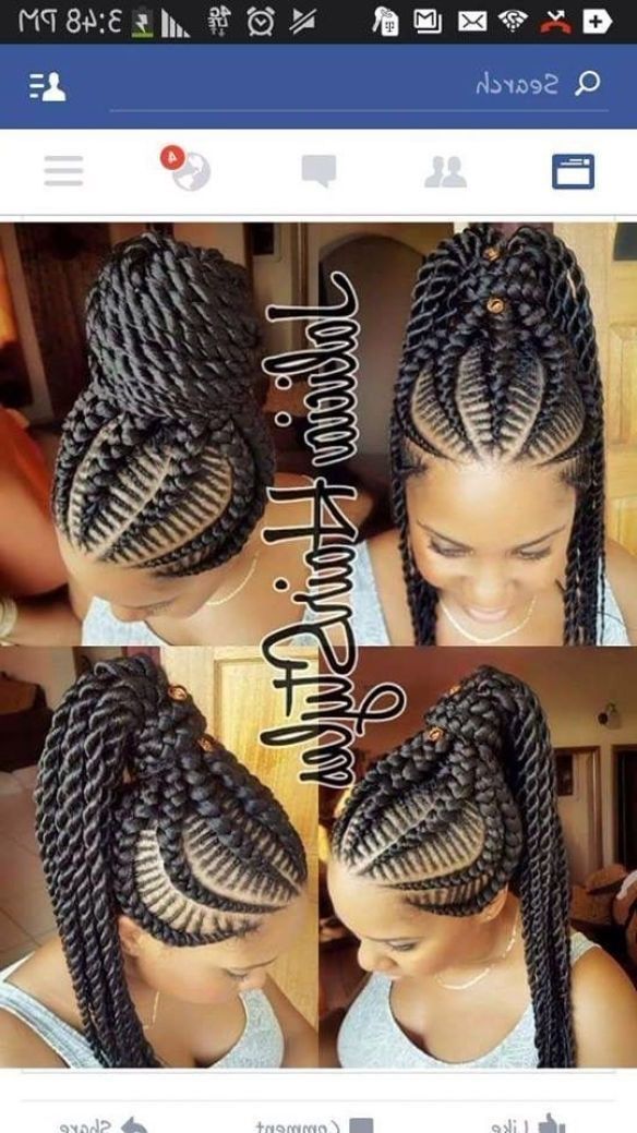 Braided Hairstyles Pinned Up Best Of Ghana Braids Ghana Braids With With Regard To Current Pinned Up Braided Hairstyles (View 11 of 15)
