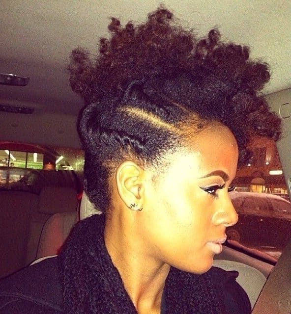 Braided Mohawk Hairstyles: Edgy 'dos For Black Hair For Most Current Twisted Black And Magenta Mohawk (View 4 of 15)