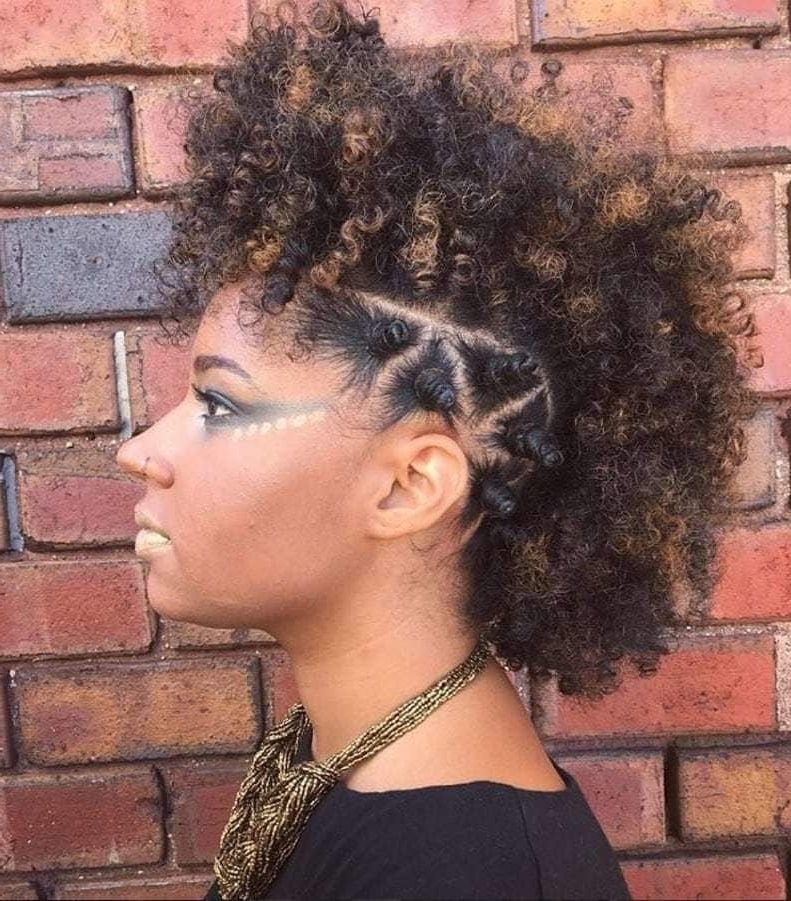 Braided Mohawk Hairstyles: Edgy 'dos For Black Hair Pertaining To Most Recent Twisted Black And Magenta Mohawk (Photo 11 of 15)
