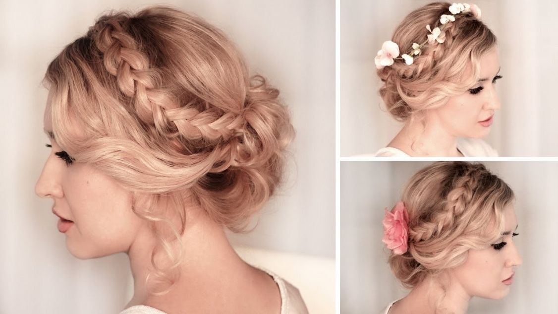 Braided Updo Hairstyles For Short Hair Prom Hairstyles For Long Inside Most Current Braided Updo Hairstyles For Short Hair (View 10 of 15)