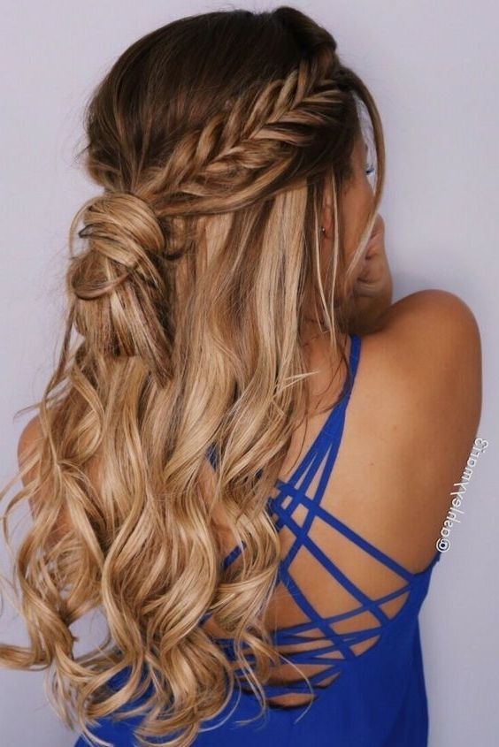 Braids And Curls Hairstyles Best 25 Curly Braided Hairstyles Ideas Throughout Current Curly Braid Hairstyles (View 7 of 15)