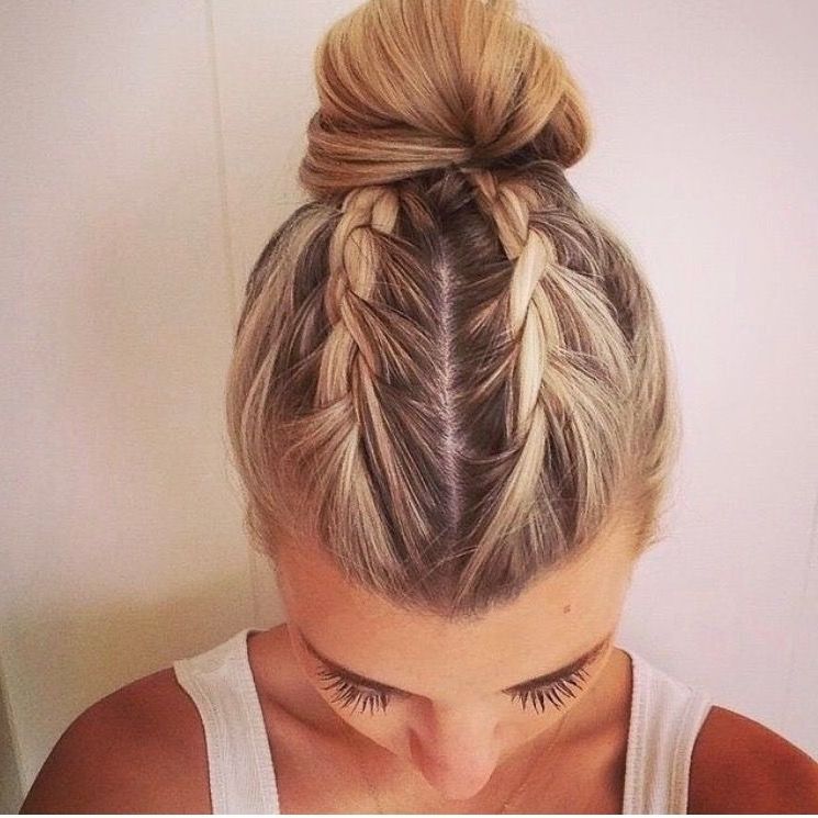 Braids Into Bun, This Is Cool!!? | Girls Hair | Pinterest | Hair Throughout Recent French Braids Into Bun (View 5 of 15)
