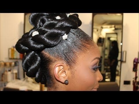 Bridal Series| Two Strand Twisted Updo – Youtube In Recent Jumbo Double Twisted Updo (View 13 of 15)