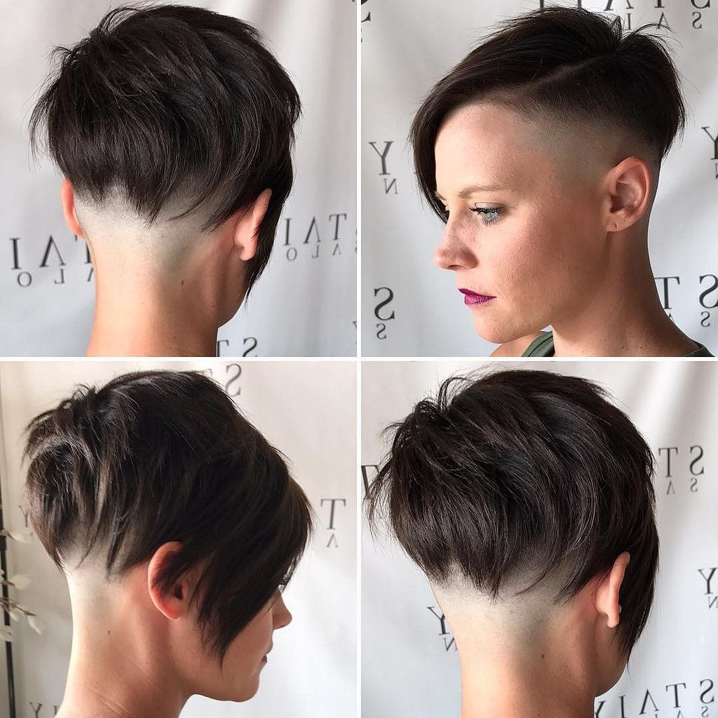 Brunette Choppy Asymmetrical Undercut Pixie | See How To Sty… | Flickr Pertaining To Current Undercut Pixie (View 5 of 15)
