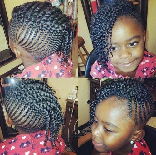Childrens Braids Black Hairstyles 24 | Children's Braids | Pinterest With Regard To Newest Youthful Fulani Crown With Horizontal Braids (View 4 of 15)