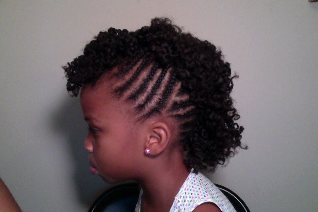 Child's Natural Hair | Mohawk – Youtube Pertaining To 2018 Curly Mohawk With Flat Twisted Sides (View 10 of 15)