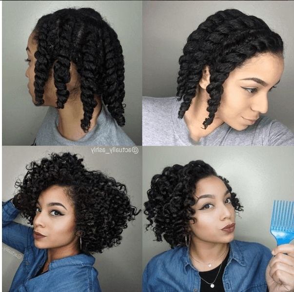 Chunky Flat Twist Out | Naturally Curly Hair Inspiration | Pinterest In Most Recent Flat Twists Into Twist Out Curls (Photo 1 of 15)