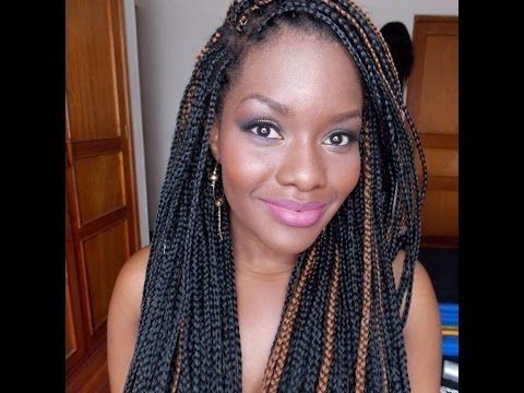 Como Hacer Trenzas Largas / How To Do Box Braids /protective Styles Pertaining To 2018 Minimalistic Fulani Braids With Geometric Crown (Photo 4 of 15)