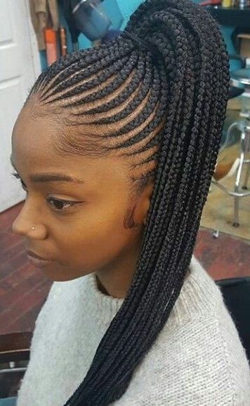 Cornrow Braids | Hair | Pinterest | Cornrow, Hair Style And In 2018 Cornrows Ponytail Hairstyles (View 2 of 15)