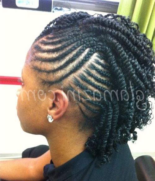 Cornrows And Twists | Braided Updo | Pinterest | Flat Twist Pertaining To Most Recently Cornrows With A Twist (View 10 of 15)
