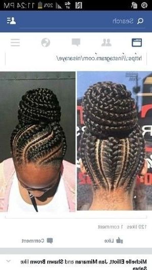Cornrows Updobatjas88 | Hair | Pinterest | Cornrows Updo Throughout Most Up To Date Cornrows Upstyle Hairstyles (Photo 12 of 15)