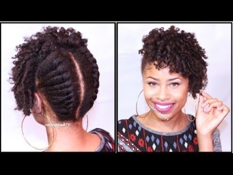 Curly Twisted Pin Up | Natural Hair Tutorial – Youtube For Recent Pinned Up Braided Hairstyles (Photo 14 of 15)
