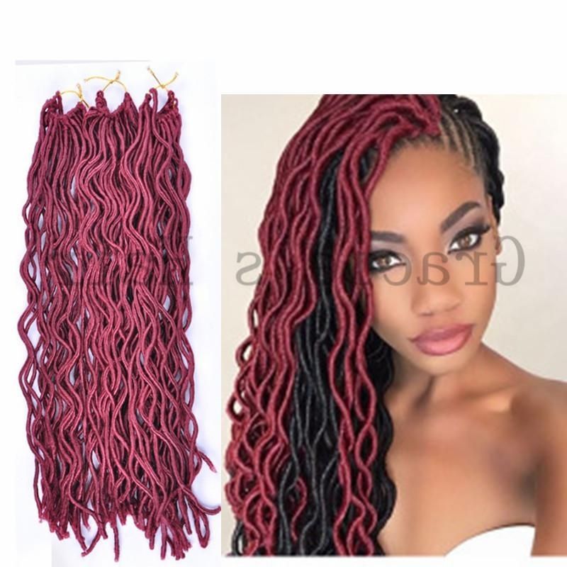Curly Weave Hairstyle Faux Locs Synthetic Crochet Braiding Hair For Intended For Most Up To Date Braided Hairstyles With Curly Weave (View 13 of 15)