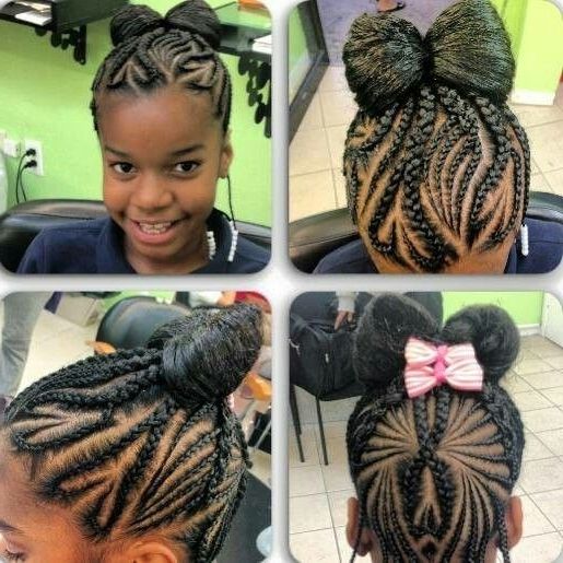 Cute But No Weave Please | Cyniah's Crown | Pinterest | Kid Braids Regarding Most Popular Cornrows Hairstyles Without Weave (Photo 1 of 15)