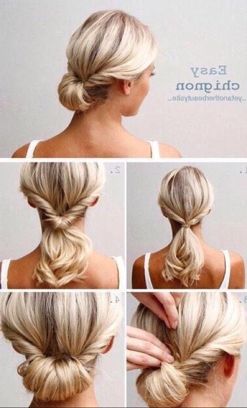 Cute Hairstyles For Short To Medium Hair. Quick Low Bun Hairstyles Within Most Current Quick Braided Hairstyles For Medium Hair (Photo 13 of 15)