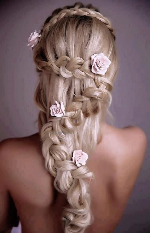 Cute Hairstyles With Flowers | Beauty With Current Braids And Flowers Hairstyles (Photo 12 of 15)