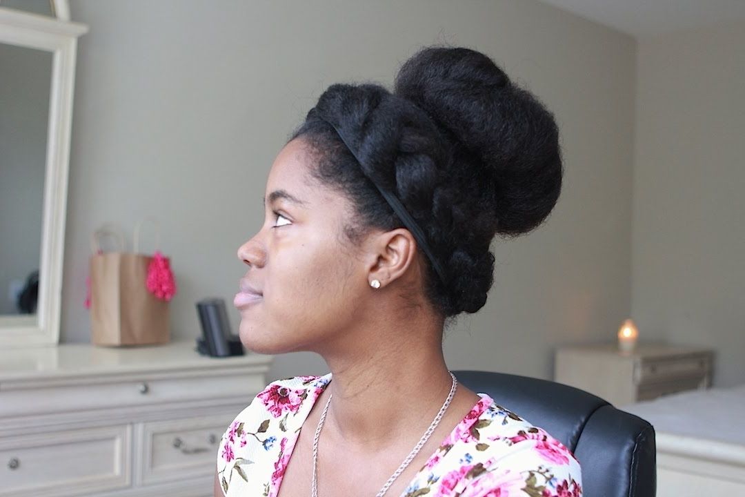 Dutch Braid Crown And Bun | Protective Style For Natural Hair – Youtube Intended For Recent Dutch Braid Crown For Black Hair (View 14 of 15)
