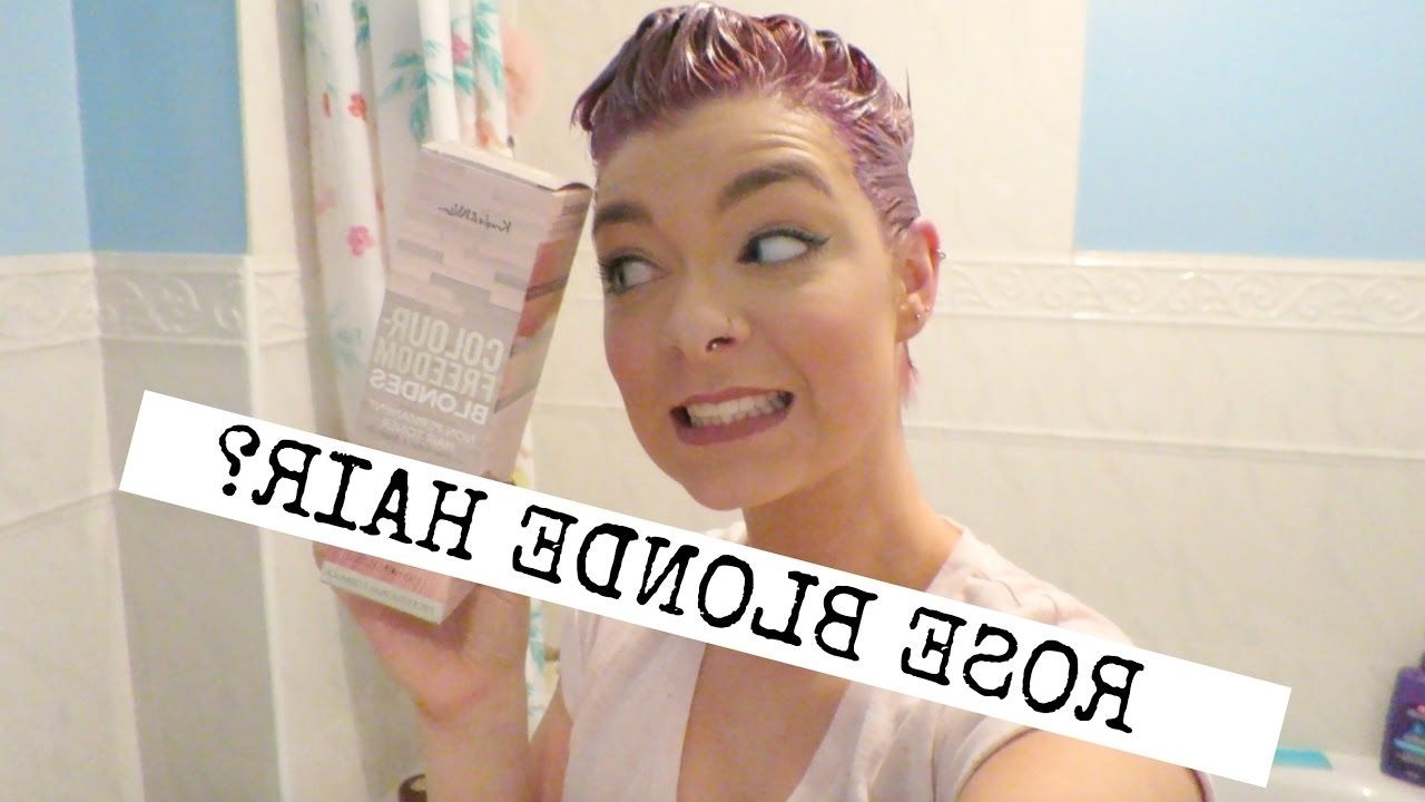 Dying My Pixie Cut // Rose Blonde Hair? – Youtube Pertaining To Most Popular Rose Gold Pixie Haircuts (Photo 12 of 15)