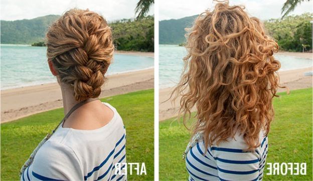 Easiest Tucked French Braid Tutorial Ever | Naturallycurly With Best And Newest Romantic Curly And Messy Two French Braids Hairstyles (View 4 of 15)