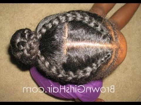Easy Cornrow Hairstyle Tutorial – Youtube Throughout Most Recently Easy Cornrows Hairstyles (View 2 of 15)