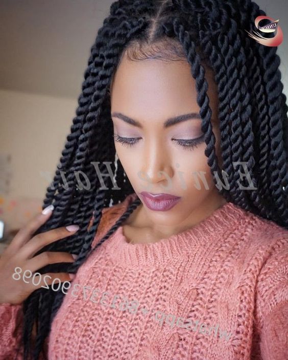 Fake Braids Hairstyles Cheap Fake Jumbo Twists Bulk Hair African With Regard To Current Braided Hairstyles With Fake Hair (View 4 of 15)
