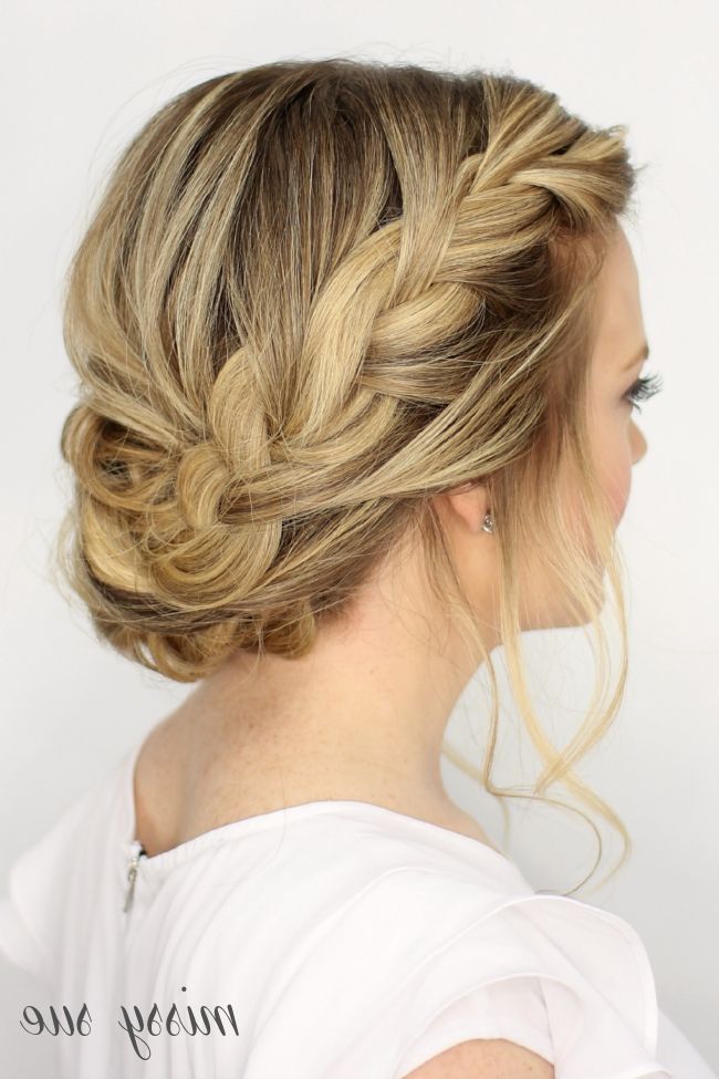 Fancy French Braid Updo With Best And Newest Diagonal Two French Braid Hairstyles (View 7 of 15)