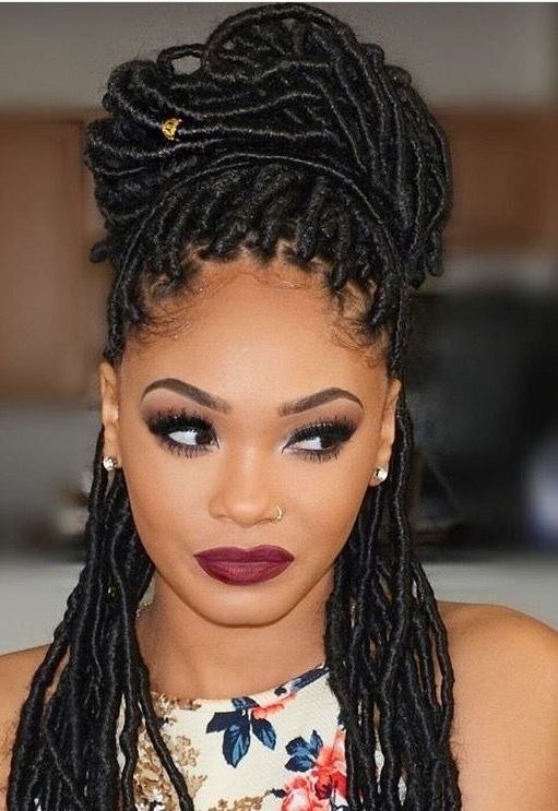 Faux Locs … | Natralistas & Protective Styles | Pinte… Throughout Most Recently Braided Cornrows Loc Hairstyles For Women (Photo 1 of 15)