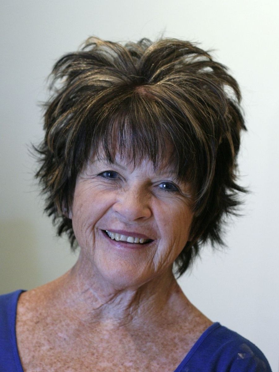 Feathered+pixie+haircuts | Short, Messy Ladies Haircut With Bangs For Current Feathered Pixie Haircuts (Photo 14 of 15)