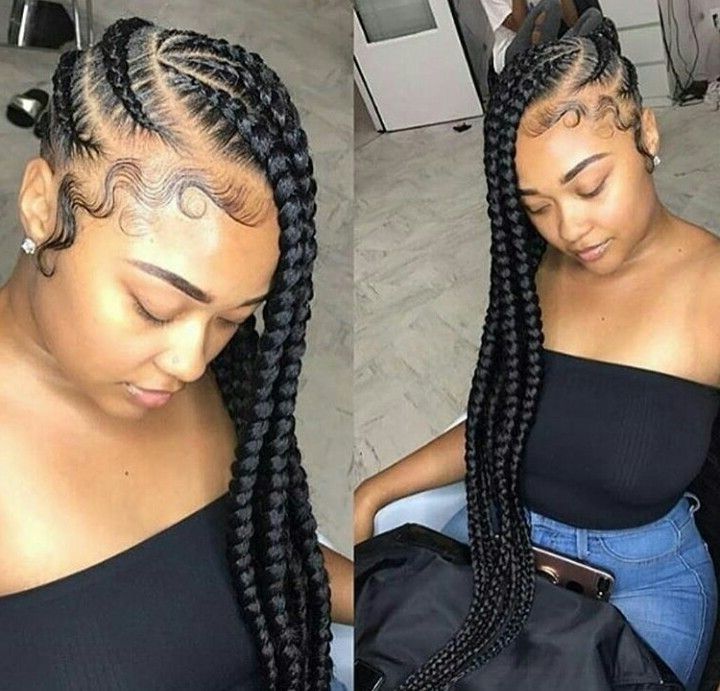 Feed In Braids Hairstyles Feed In Braids Cornrows I Like This Look Regarding Most Current Feed In Braids Hairstyles (View 8 of 15)