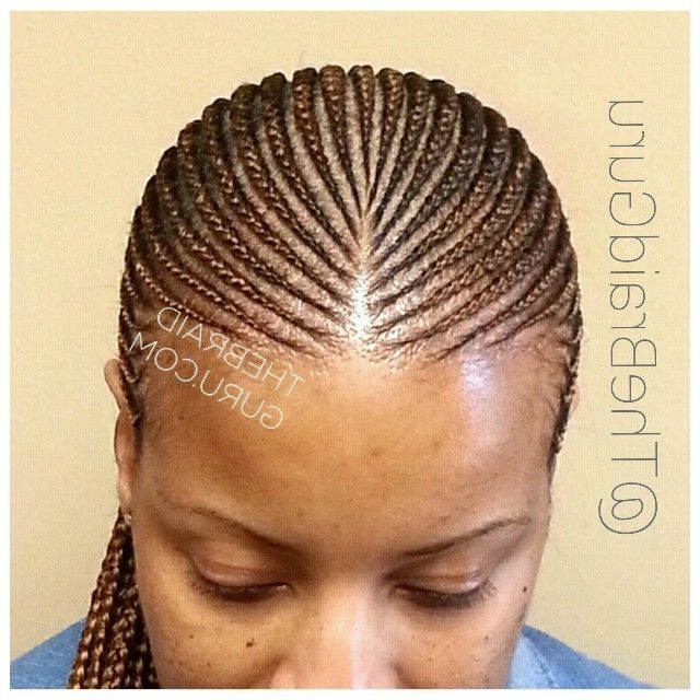 Feed In Cornrows Middle Part Straight Back. #braids #cornrows Regarding Best And Newest Updo With Thin Wavy Feed Ins (Photo 13 of 15)